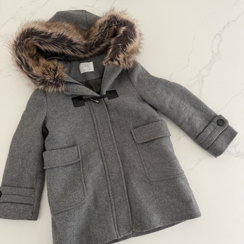 Zara Girls Coat Gray Size 9